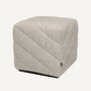 Pouf en tissu greige
