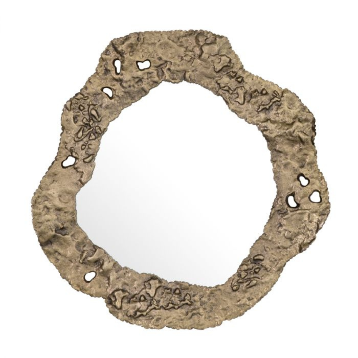 Miroir en laiton vieilli (lot de 2)