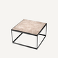 Table d'appoint en bronze et marbre beige Quinta