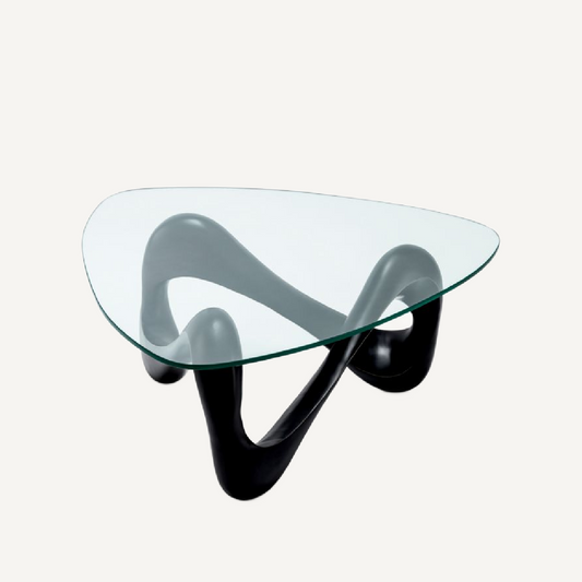 Table basse en bronze en transparent