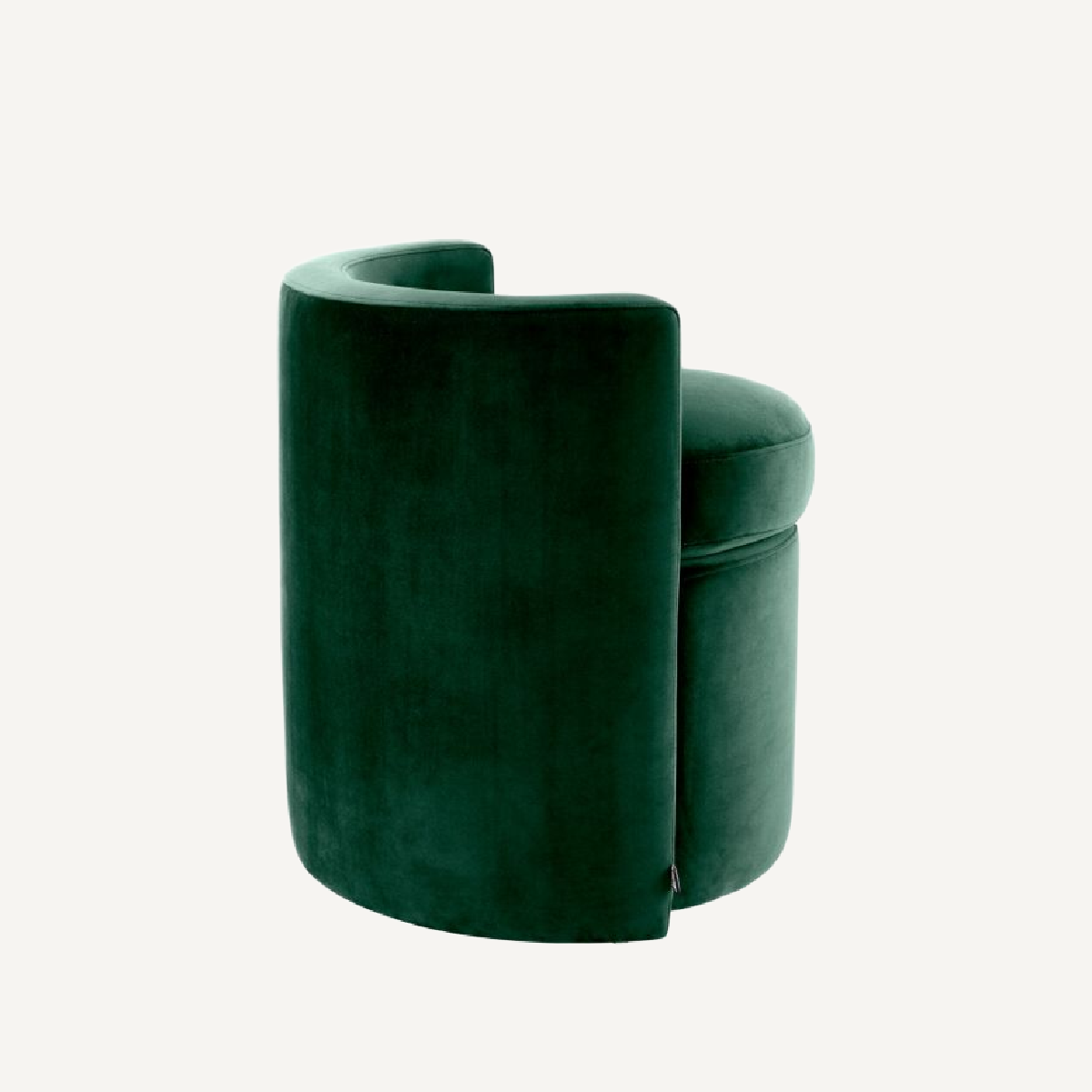 Tabouret en velours vert foncé