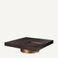 Table basse carrée en chêne mocha