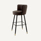 Chaise de bar en velours marron