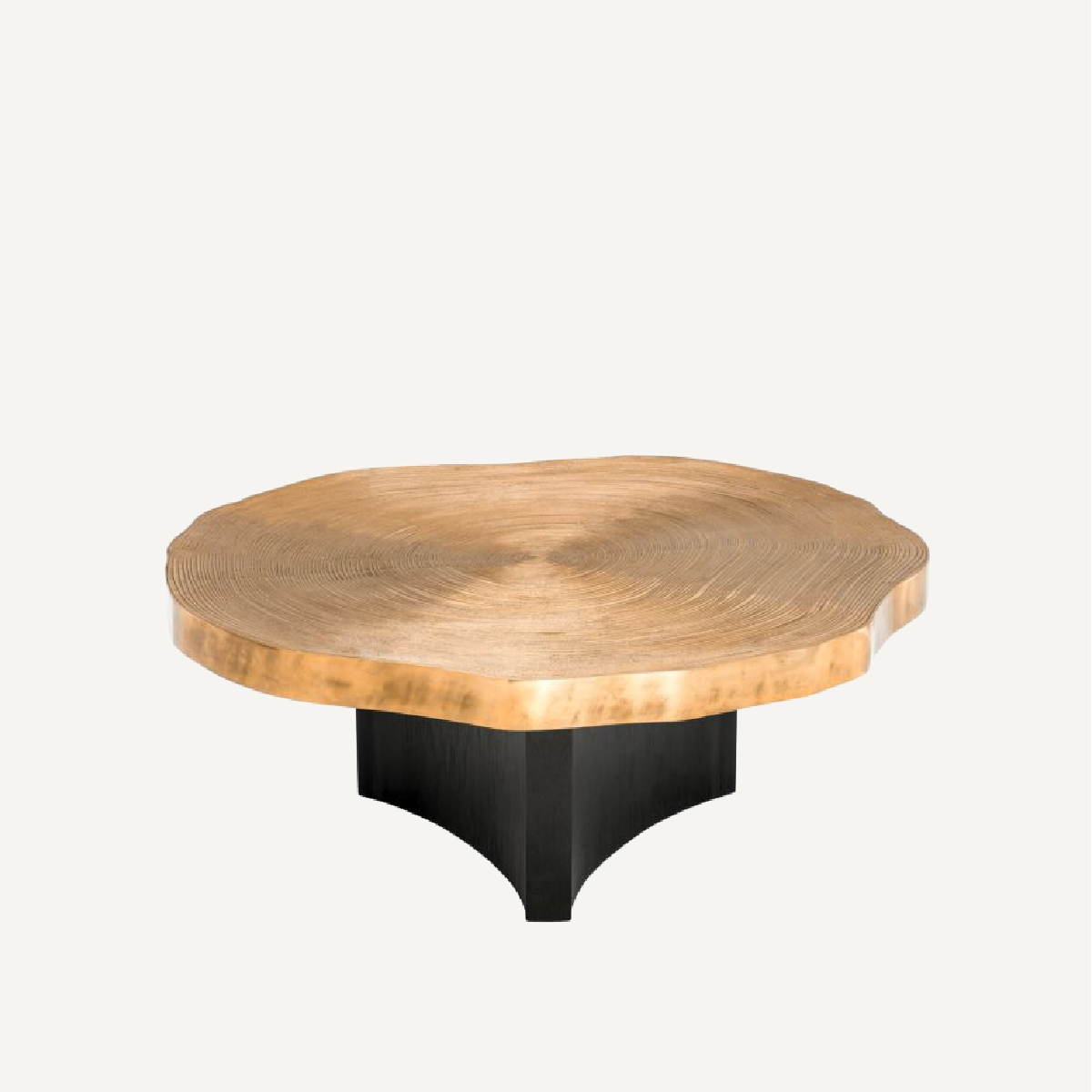 Table basse en laiton dorée (lot de 2)