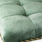 Pouf en bronze et velours vert