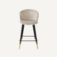 Chaise de comptoir en velours beige