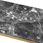 Table basse dorée en marbre gris Cross