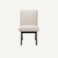 Chaise de salle à manger en tissu blanc écru