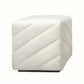 Pouf en tissu crème