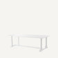 Table extérieure en métal blanc Rive