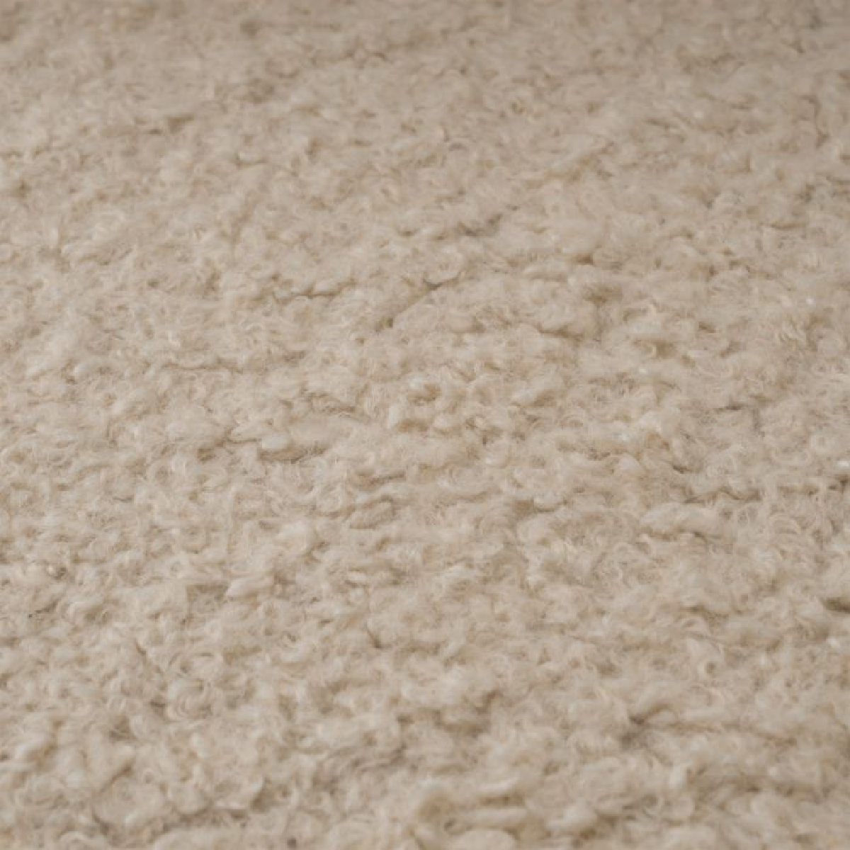 Pouf molletonné crème