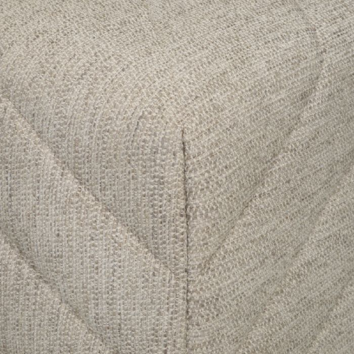 Pouf en tissu greige
