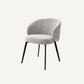 Chaise de salle à manger avec accoudoirs bouclé gris (lot de 2)