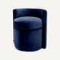 Tabouret en velours bleu nuit