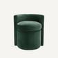 Tabouret en velours vert foncé