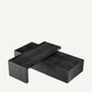 Table basse en chêne anthracite (lot de 2)