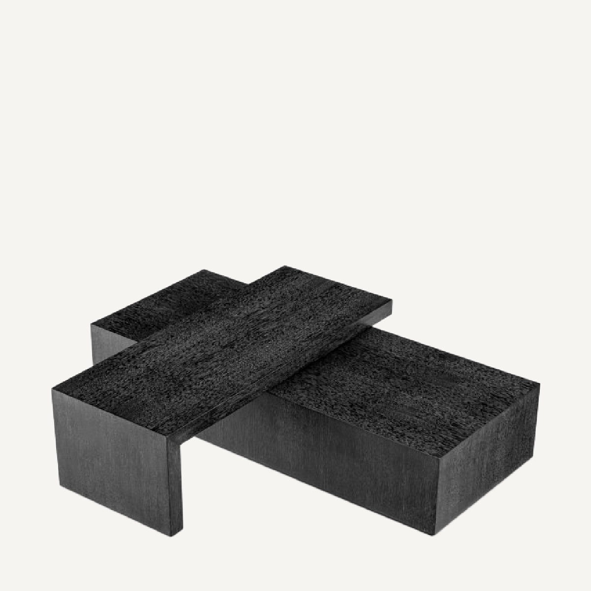 Table basse en chêne anthracite (lot de 2)