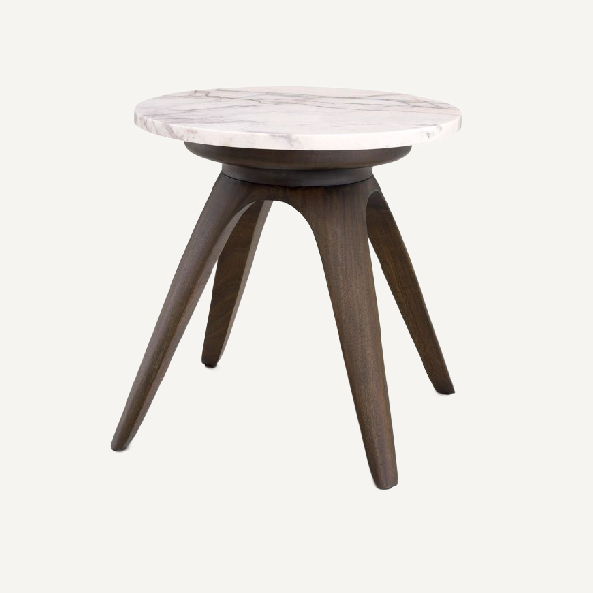 Table d'appoint ronde en marbre blanc