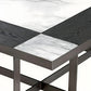Table basse en chêne mocha et marbre blanc