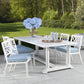 Table extérieure en métal blanc Rive