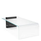 Table basse en marbre noir et verre transparent