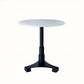 Table ronde extérieure en marbre blanc