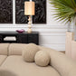 Coussin rond molletonné sable S