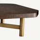 Table basse dorée en érable brillant