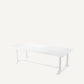 Table extérieure en métal blanc Rive