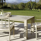 Table extérieure en métal sable