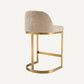 Chaise de comptoir en tissu sable