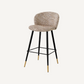 Chaise de bar en tissu beige