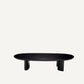 Table basse organique en bois noir