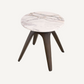 Table d'appoint ronde en marbre blanc