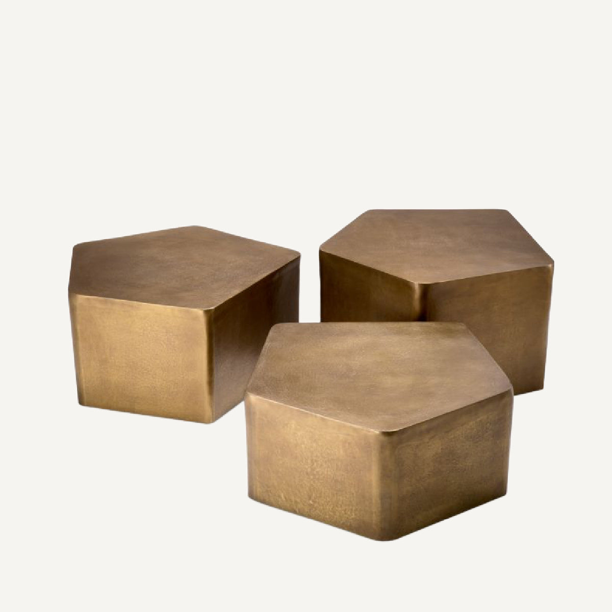Table basse en laiton (lot de 3)