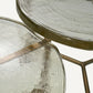 Table basse dorée en verre soufflé (lot de 3)