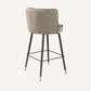 Chaise de comptoir en velours greige