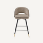 Chaise de comptoir en velours greige (lot de 2)
