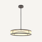 Lustre en bronze et verre mat S