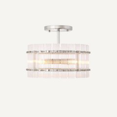 Silver Glass Ceiling Light Fixture