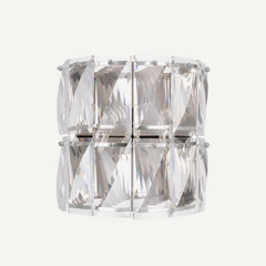 Silver Crystal Glass Wall Sconce Light Fixture