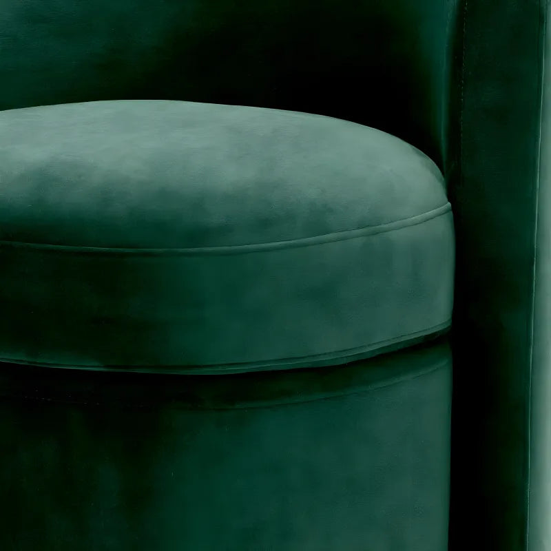 Tabouret en velours vert foncé