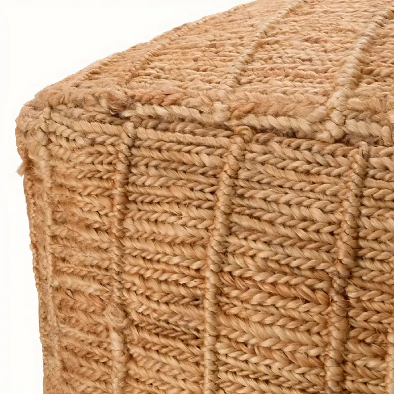 Pouf en jute marron