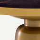 Table basse dorée en céramique noire