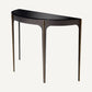 Console en bronze et verre noir
