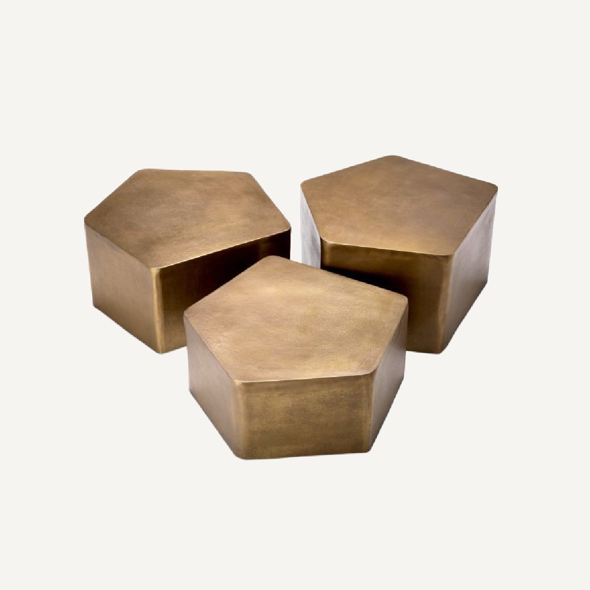 Table basse en laiton (lot de 3)
