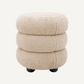 Pouf molletonné crème