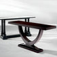 Console en eucalyptus fumé brillant