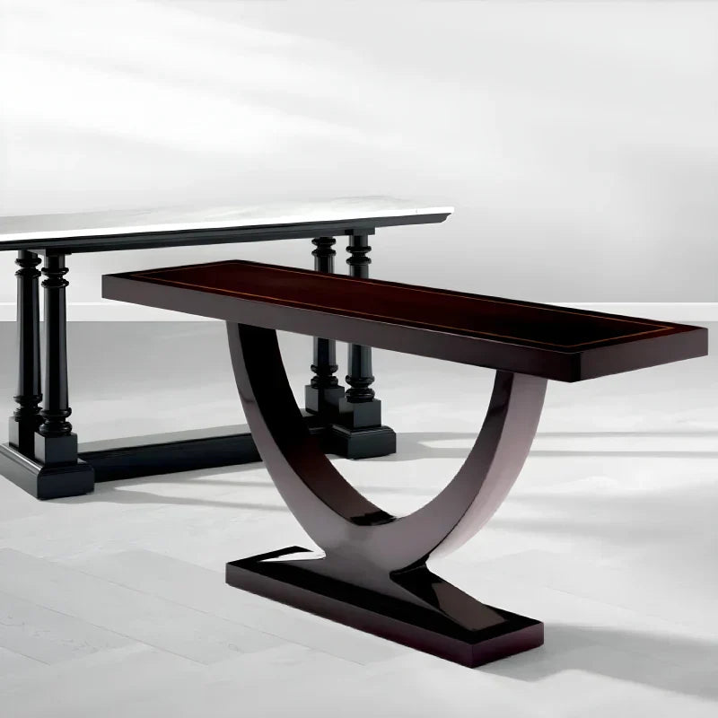 Console en eucalyptus fumé brillant