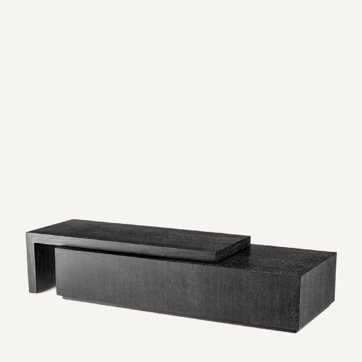 Table basse en chêne anthracite (lot de 2)